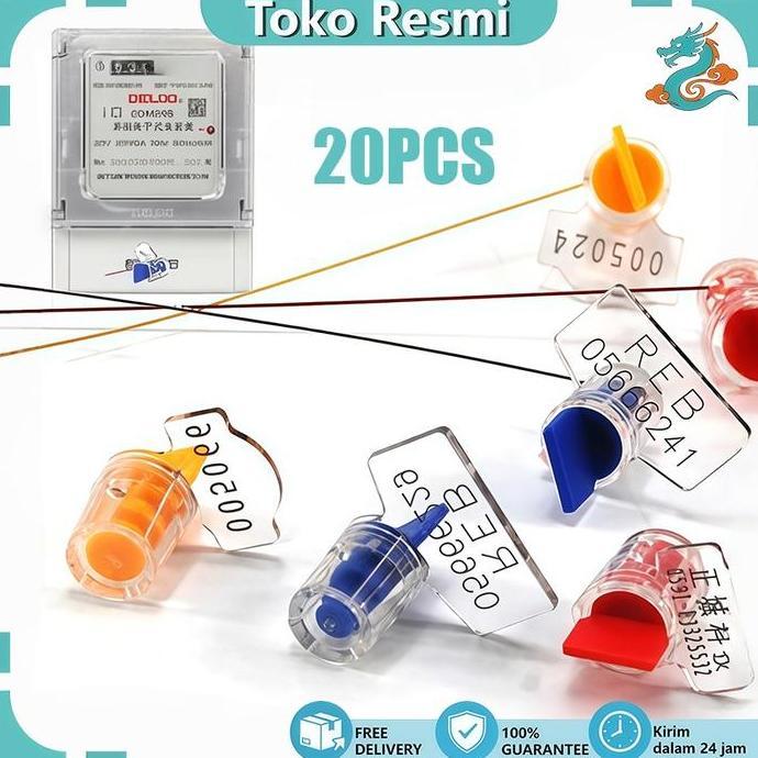 XARIELTA Segel Meteran Listrik PLN 20pcs/Segel Meteran Air/Segel Putar PLN