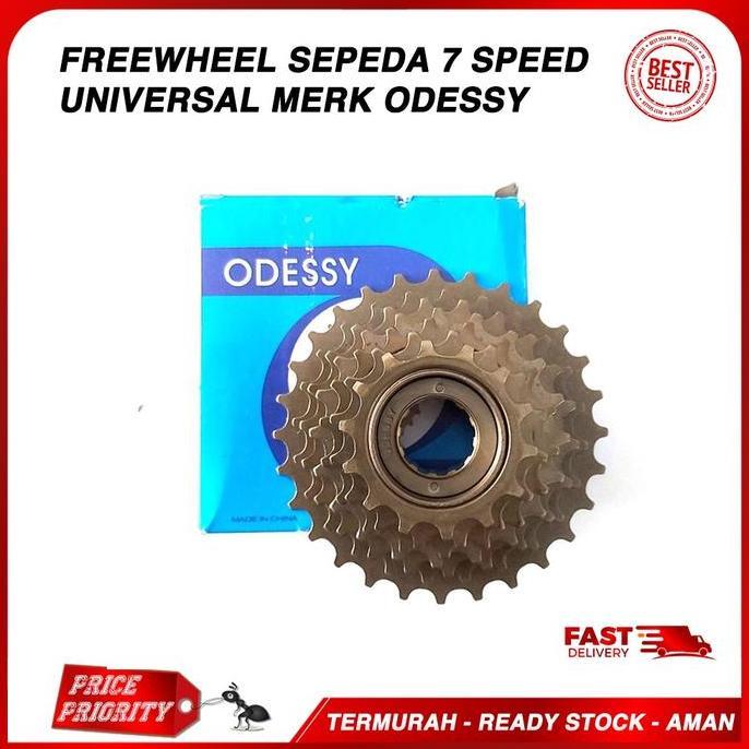 Gir Freewheel Gear Susun belakang Sprocket 7 Speed Sepeda 7s Odessy