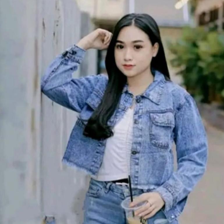 NEW Jaket Denim Pablo Oversize Korean Style,Jaket Denim Oversize Wanita