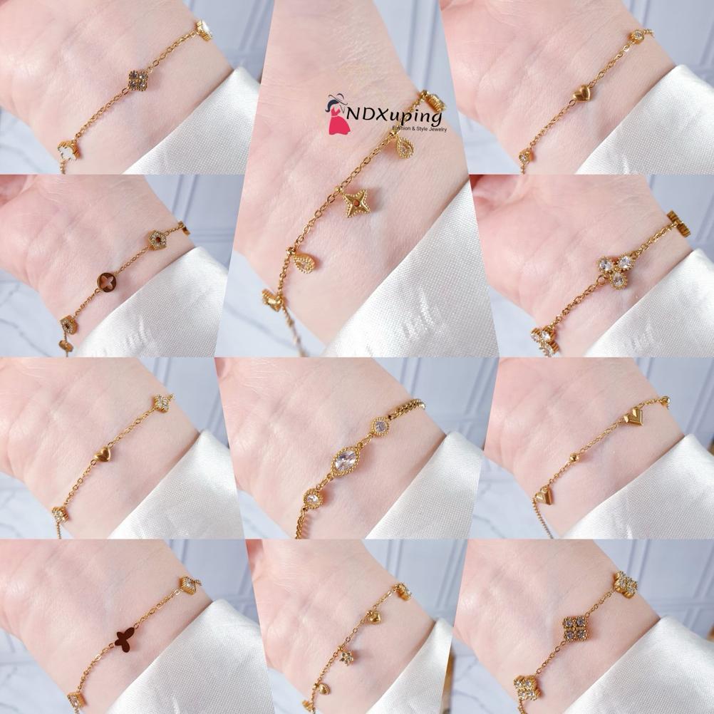 NEW Gelang Rantai Korea Simple Terbaru Titanium Perhiasan Wanita N17092501 [terbaik][terlaris]