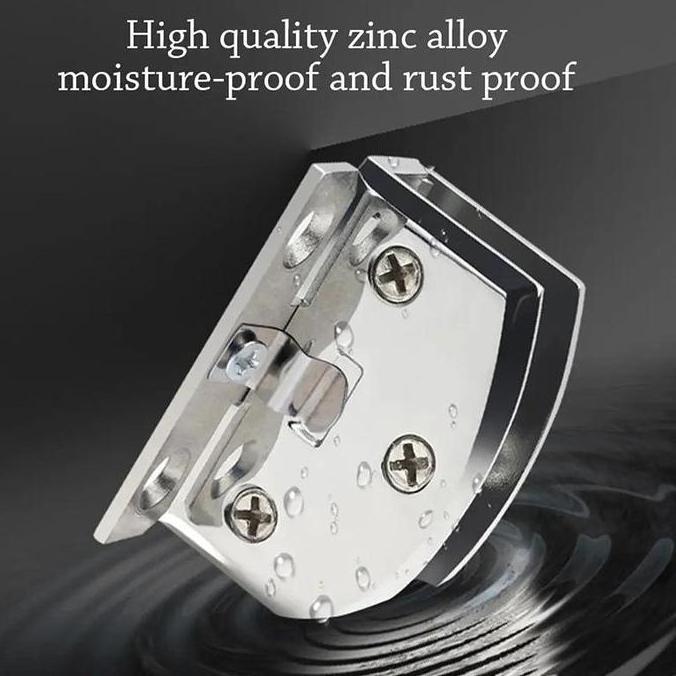 1PC Engsel Jepit Kaca Lemari Oval/Engsel Pintu Kaca/Engsel Pintu Lemari Kaca Engsel Paduan Seng