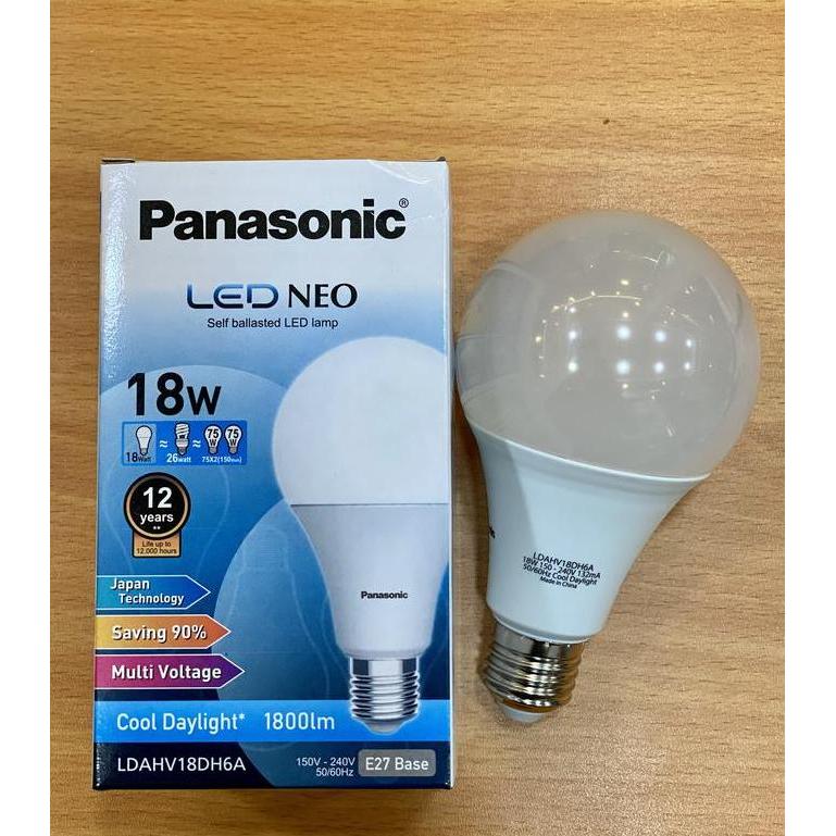 lampu led bulb 18 watt putih panasonic bohlam led 18w panasonic