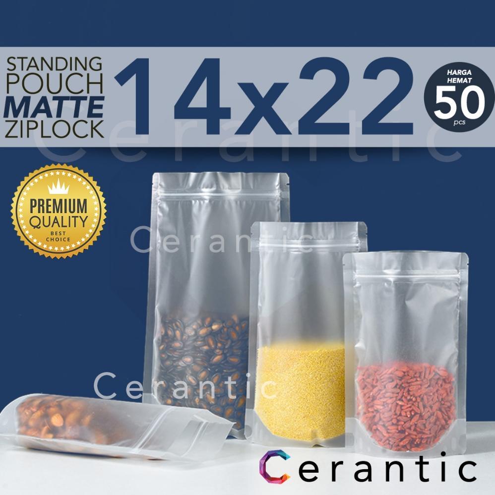 Plastik Klip MATTE DOFF 14 x 22 / FROSTED Standing Pouch 14x22 cm