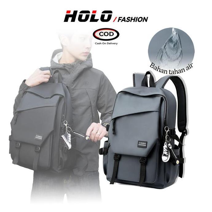 Holo Tas Ransel Cowok Tas Sekolah Tas Traveling Premium Kuat Backpack Tas Kuliah Pria Waterproof