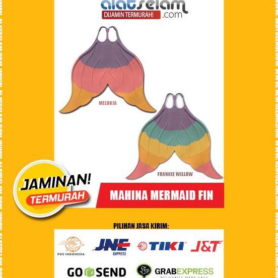 Mahina Mermaid Fin Rubber Monofins / Fin Putri Duyung / Fin Mermaid