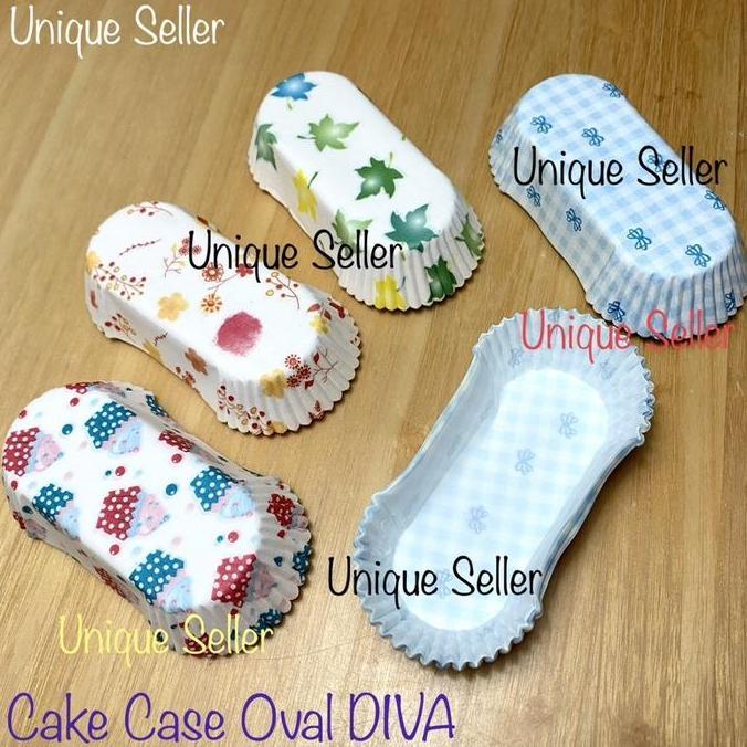 [Isi1000] Kertas Alas Risol Risoles Oval 12.5x8.5 MEDIUM FLORAL PUTIH HIJAU HITAM GLASSINE DIVA - DR