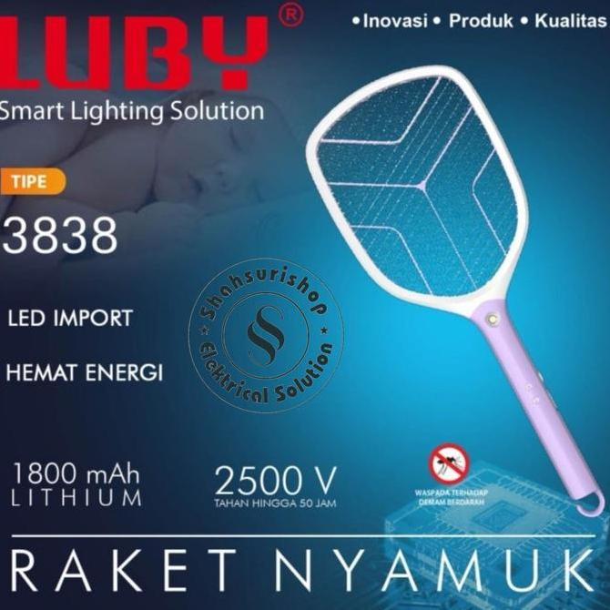NEW RAKET NYAMUK LUBY 3838 PERANGKAP NYAMUK LUBY L3838 HEMAT ENERGI ORI