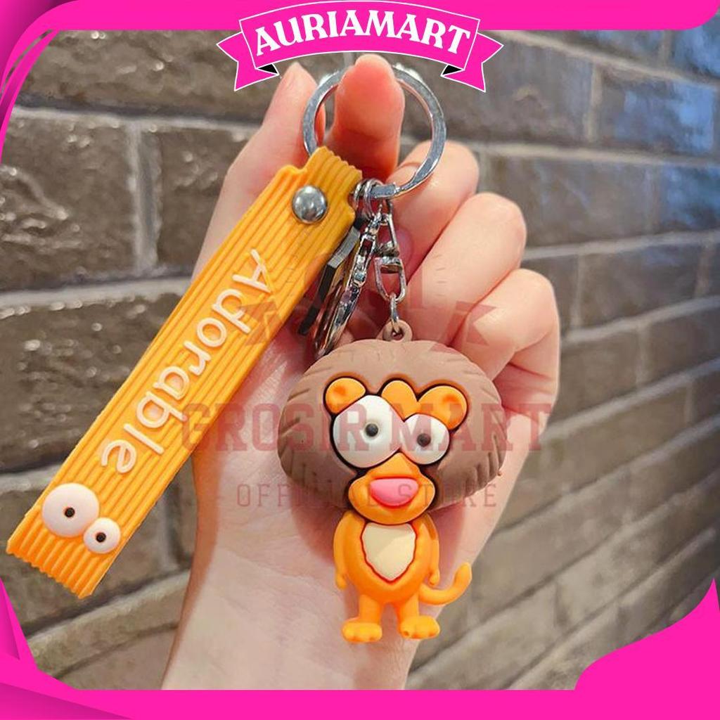 Gantungan Kunci Jerapah Zebra Singa Silikon Besar / Ganci Jerapah Zebra Singa / Ganci Jerapah / Gant