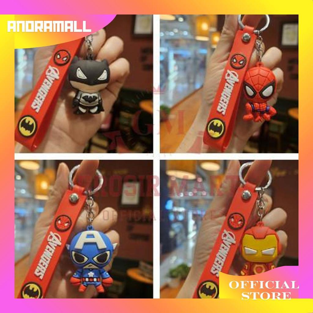 Gantungan Kunci Avengers Batman Iron man Spiderman Silikon Tebal / Ganci Avengers / Ganci Batman / G