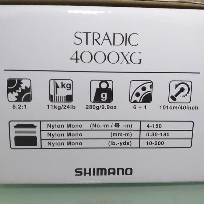 Reel Spinning Shimano STRADIC FL 4000XG 2019 POWER HANDLE BEST SELLER Original