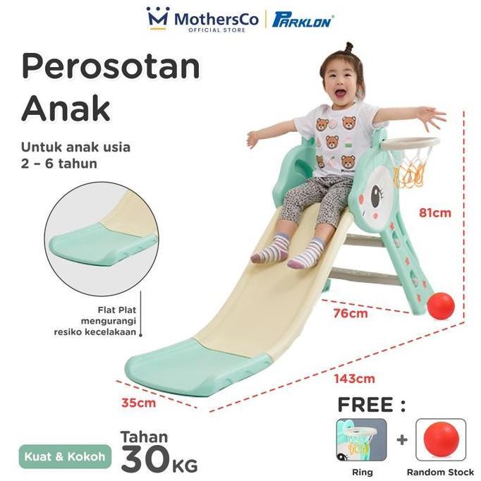 Bingo Perosotan Slide Bermain Anak + Ring Basket + Bola Seluncuran | Mainan Anak Perosotan Lipat