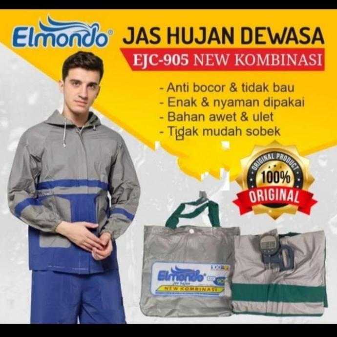 NEW JAS HUJAN SETELAN DEWASA ELMONDO ORI