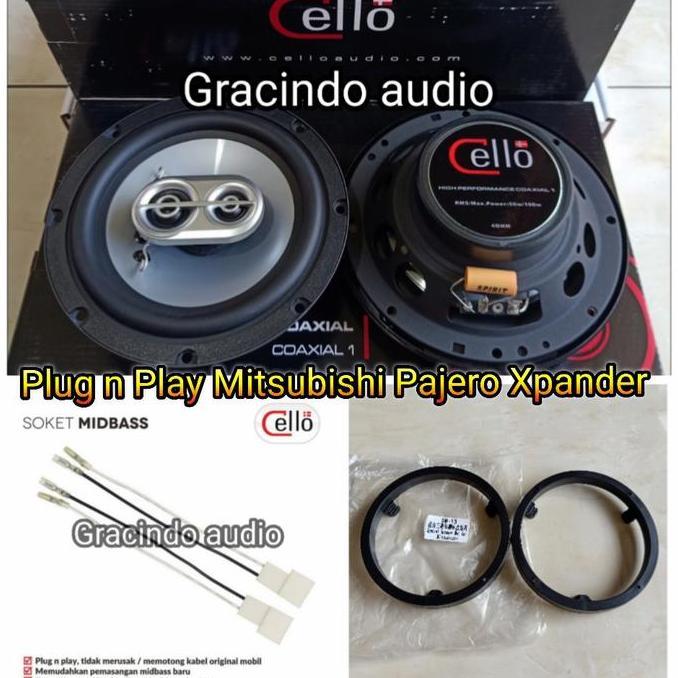 BEBAS ONGKIR - Speaker pintu Coaxial Cello 3way PNP OEM Mitsubishi XPander Pajero