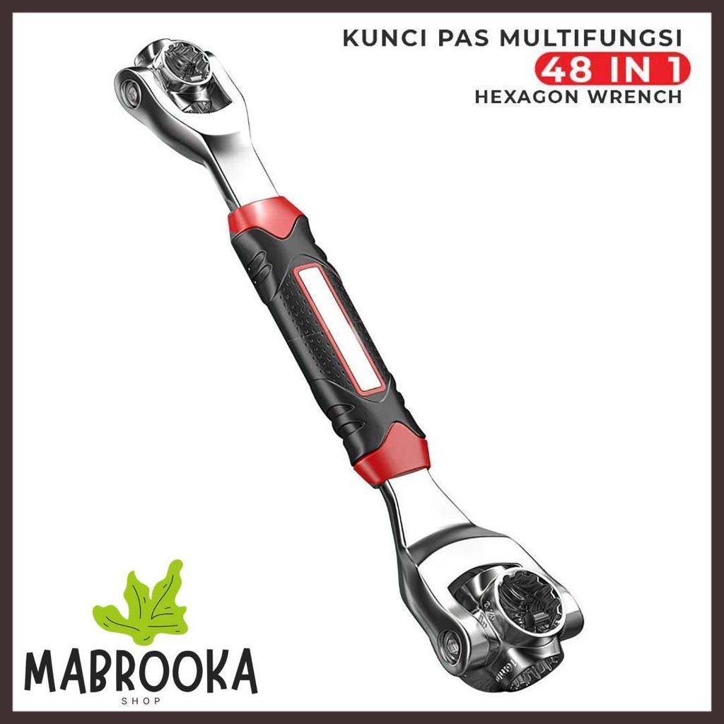 Bisa Cod Dolphin Tool Kunci Pas Tiger Wrench 48In1 Socket Multifungsi Kunci Pas Universal 48 In 1