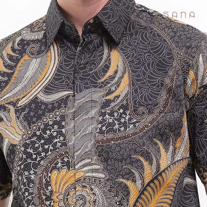 Kemeja Asana Batik Lengan Pendek Selayar - Coklat