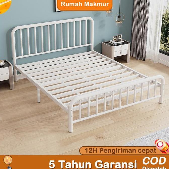 FAKINAJAYUUU - RM1-RANJANG BESI SINGLE DAN GANDA RANGKA LOGAM DIPERKUAT DESAIN MODERN SEDERHANA BAHA