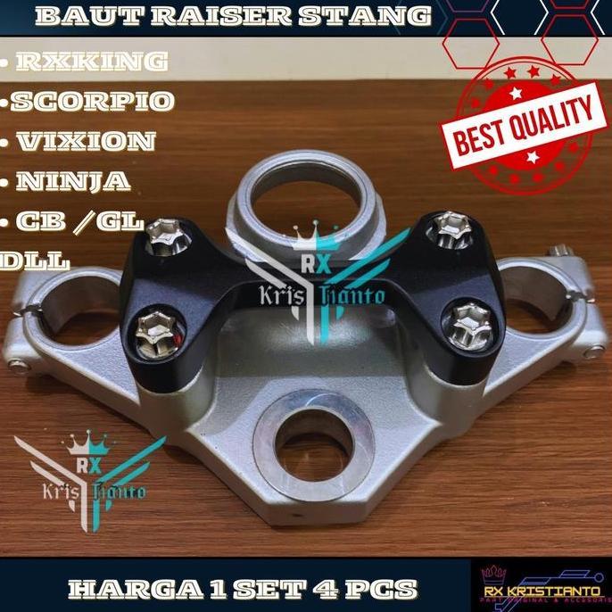 Baut raiser klem stang custom probolt rxking rx king scorpio vixion xabre byson ninja cb gl stainles