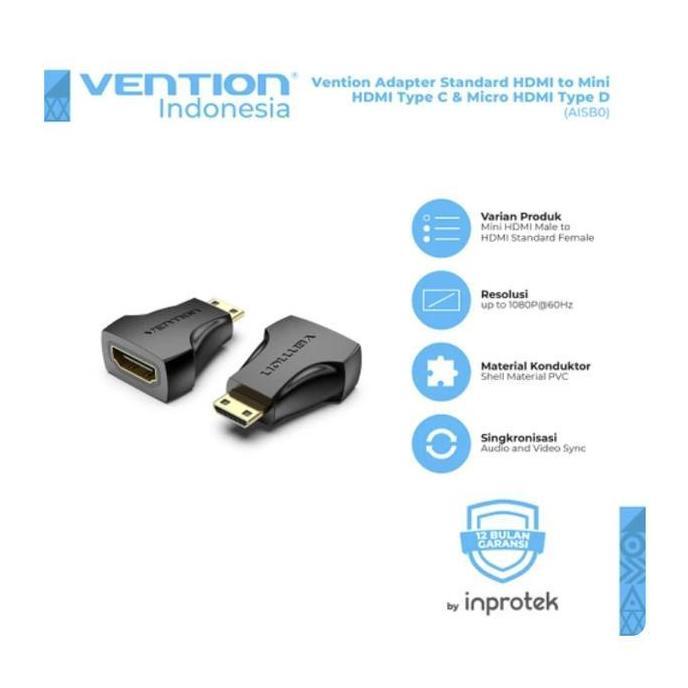 Ready Vention Adapter Standard HDMI to Mini HDMI Type C / Mini HDMI Tipe C