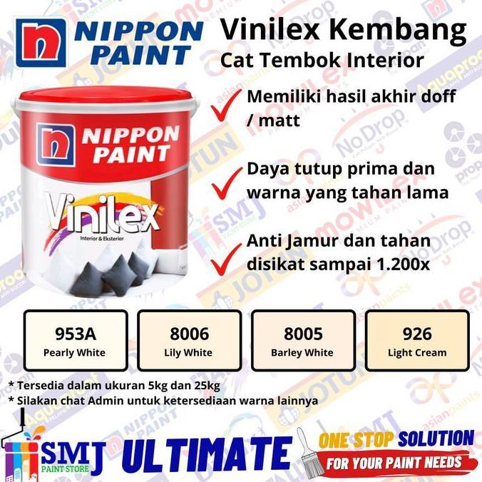 Cat Tembok Interior NIPPON PAINT VINILEX warna Light Cream 926 25kg