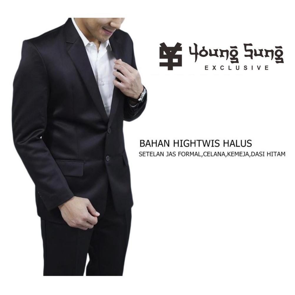 Setelan Jas Formal Pria Hitam Murah Paket Lengkap