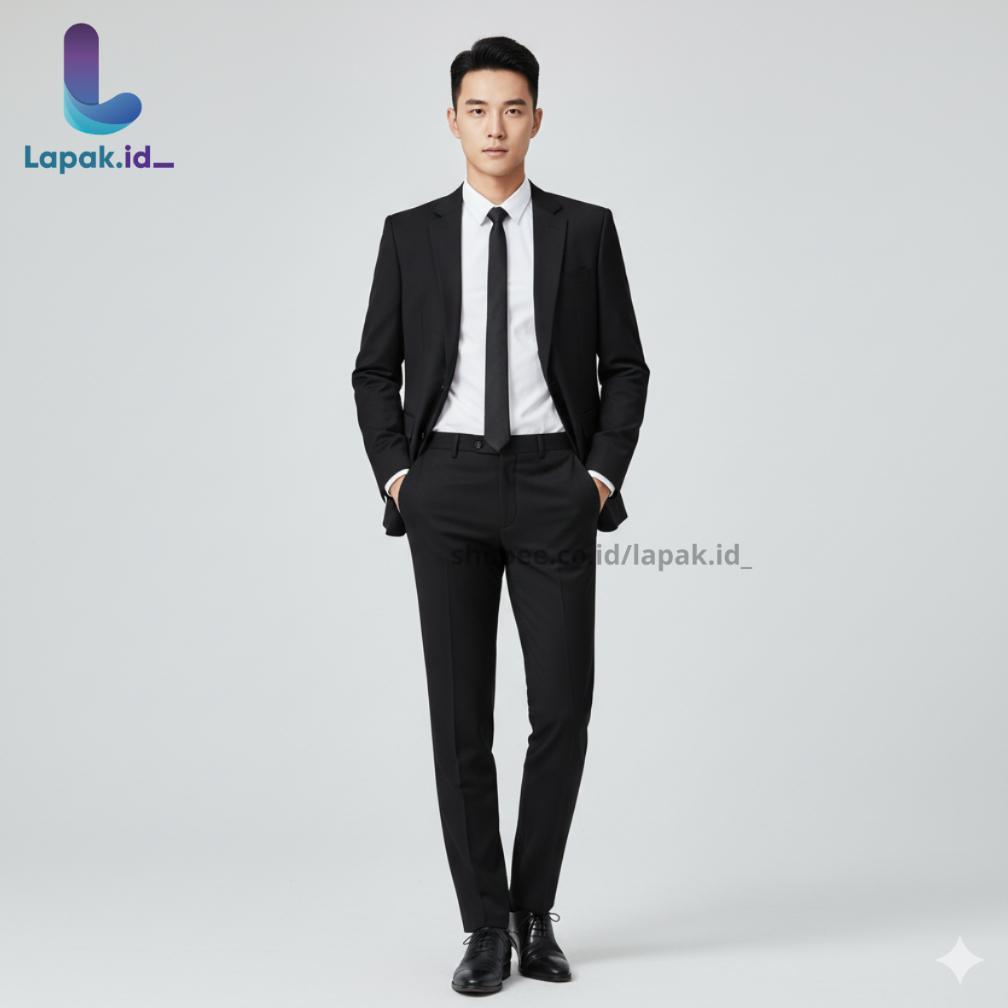 SETELAN JAS PRIA PREMIUM - JAS PRIA - JAS FORMAL - JAS FORMAL PRIA SETELAN- JAS PRIA HITAM