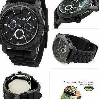 BRANDED WATCH FS4487 FS 4487 MACHINE CHRONOGRAPH BLACK SILICON RUBBER