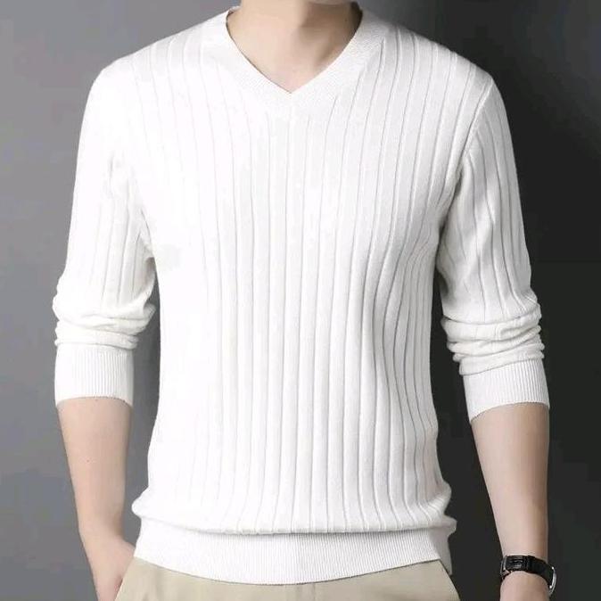 PROMO Sweater Cowok Keren / Sweater Rajut Vneck Pria Baju Rajut Cowok Keren Knitwear Cotton Halus Pr