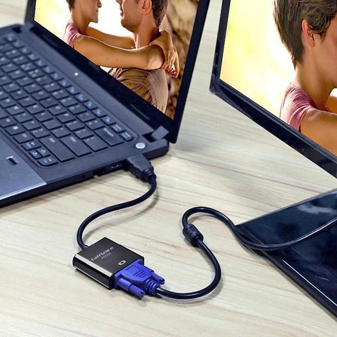 Taffware Kabel Sambungan Adaptor HDMI ke VGA Female - HD008