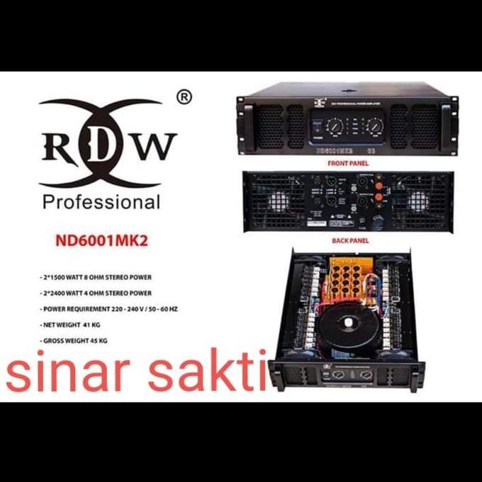 Ready Stock Power Amplifier Rdw Nd6001Mk2/Nd6001 Mk2 Baru Original