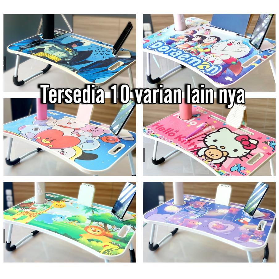 Meja Lipat Laptop Portable Meja Belajar Besar Karakter Import