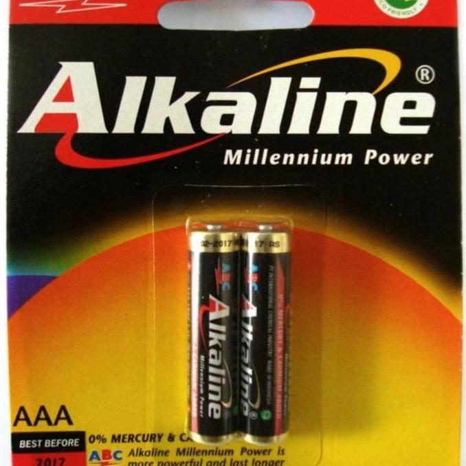 batrai abc alkaline AAA /A3 isi 2 # batu batrai alkaline AAA