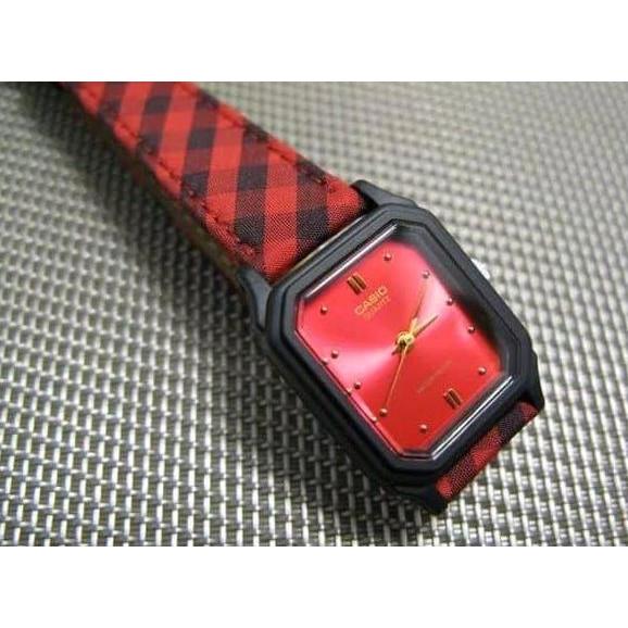 Casio Analog Jam Tangan Wanita Kulit Merah LQ-142LB-4A Original