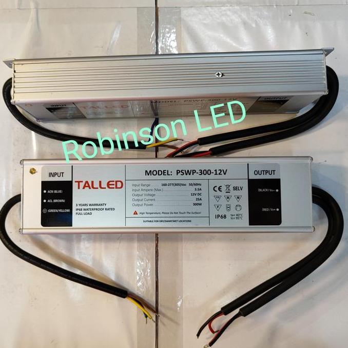 POWER SUPPLY 300 W 12 V WATERPROOF TRAFO 300W 12V TALLED