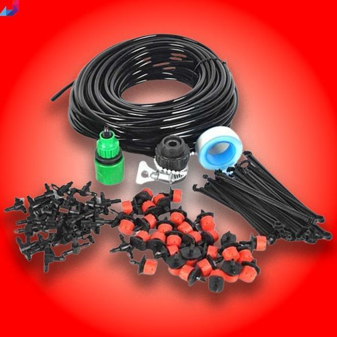 Set Selang Irigasi Tetes Hidroponik Penyiram Tanaman Taman Otomatis