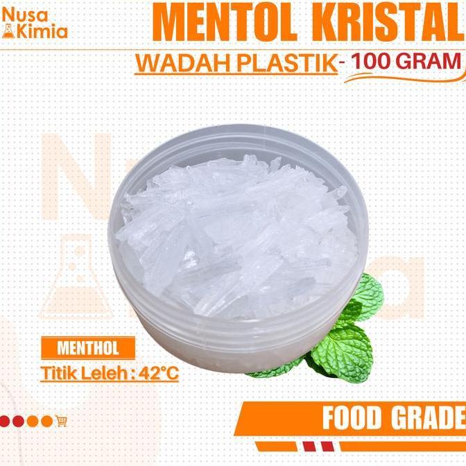 Menthol Crystal - Mentol Kristal Food Grade - 100 Gram