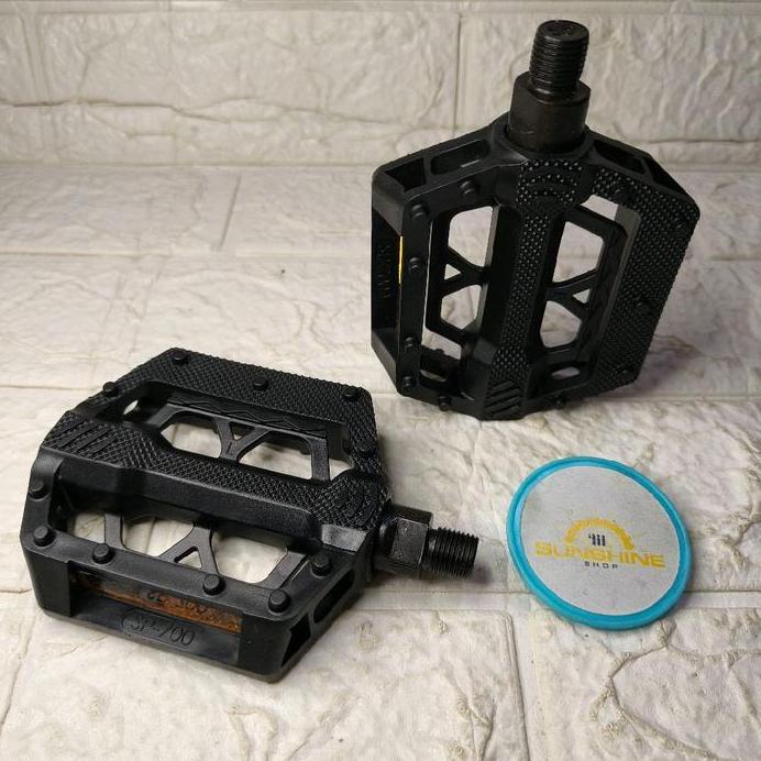 Pedal Drat As Kecil 1/2 SP-700 Black Sepeda BMX 18 Dan 20 Crank Gir Tengah BB USA As Terusan Langsun