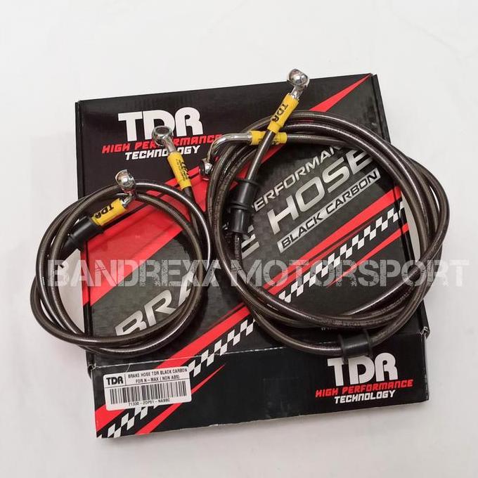 Selang Rem TDR Black Carbon For Yamaha Nmax -Nmax 2020 Non ABS.
