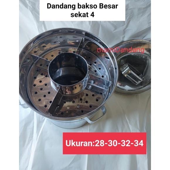 Dandang bakso besar sekat 4 stainless & almunium