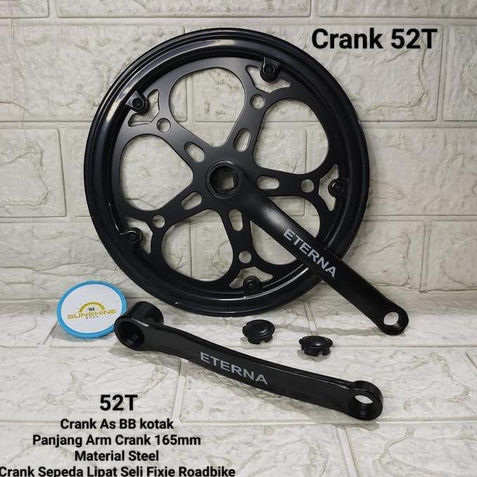 Crank 52T ETERNA Gir Gear Tengah 52 T Sepeda Lipat Seli Balap Fixie RB