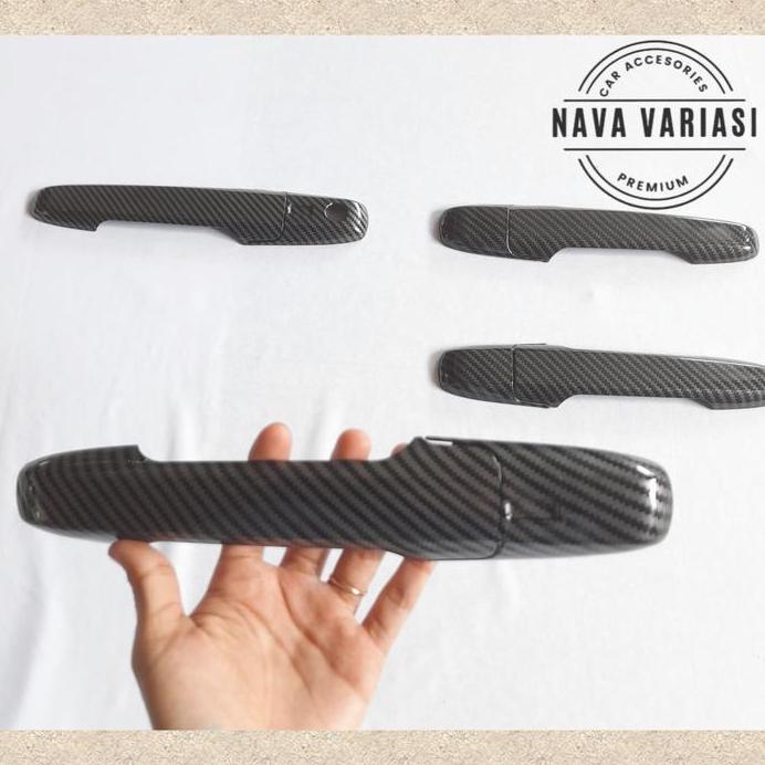 Cover Handle Pegangan Pintu Mobil Agya Ayla 2023 Avanza Veloz Xenia 2022 - 2023 Glossy Carbon All Va