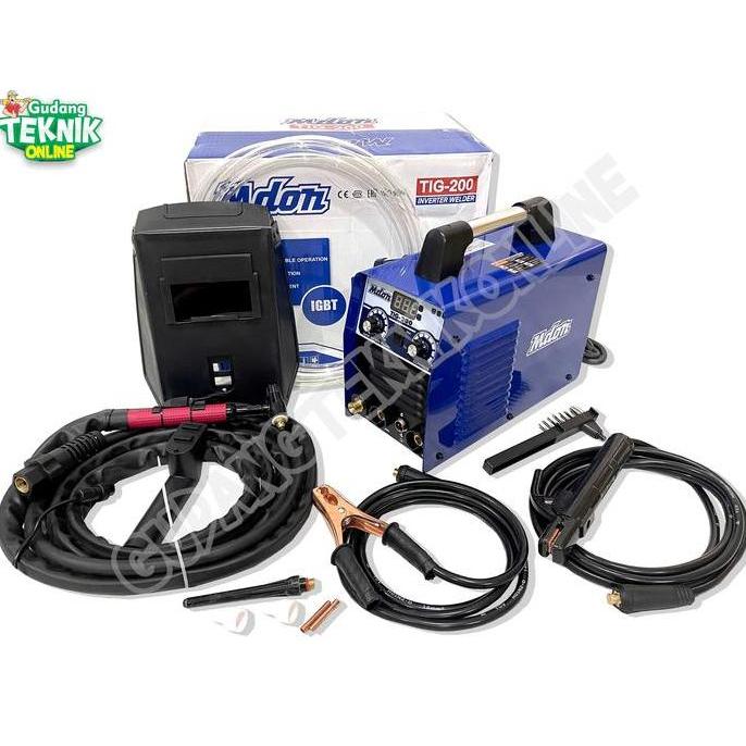WALMERA Mesin Las Argon TIG200 MDON MMA / Mesin Las Listrik TIG 200 Trafo Travo Trapo Las - Inverete