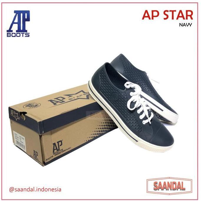 Sepatu Sekolah Kantor Hitam Snekers Kets AP STAR Navy BIRU PUTIH Size 38-42 Pria Wanita Anak Laki-La