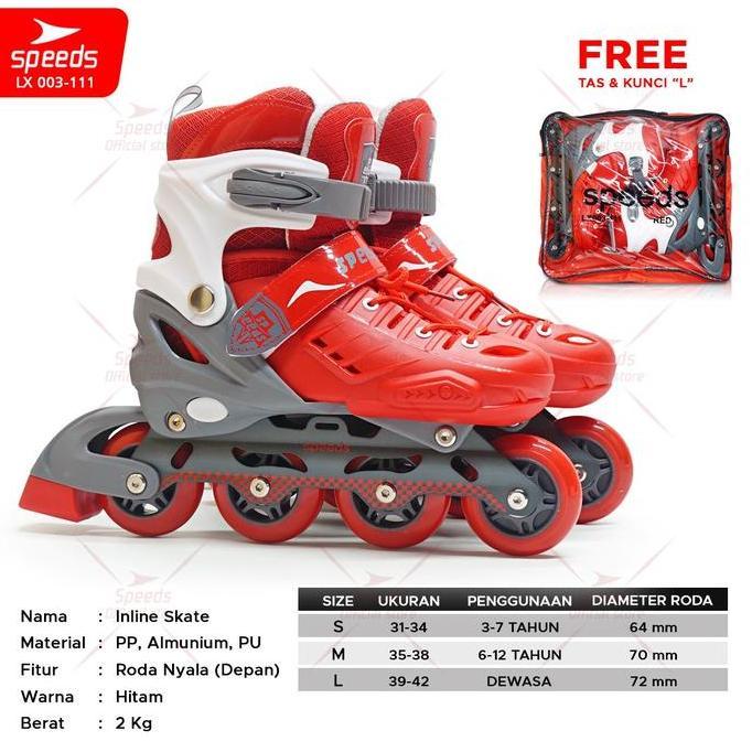 Sepatu Roda Dewasa New Inline Skates INTERFUN FreeStyle Comfortable