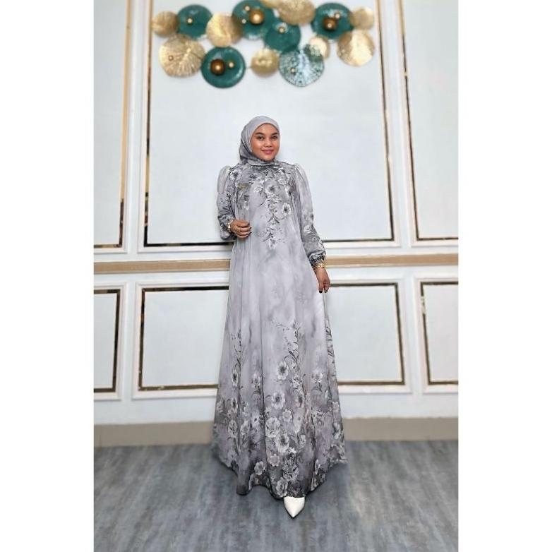 TERBARU GAMIS ONE SET HIJAB CERUTY BABY DOLL/GAMIS HIJAB TERBARU/GAMIS MUSLIMAH ONE SET HIJAB