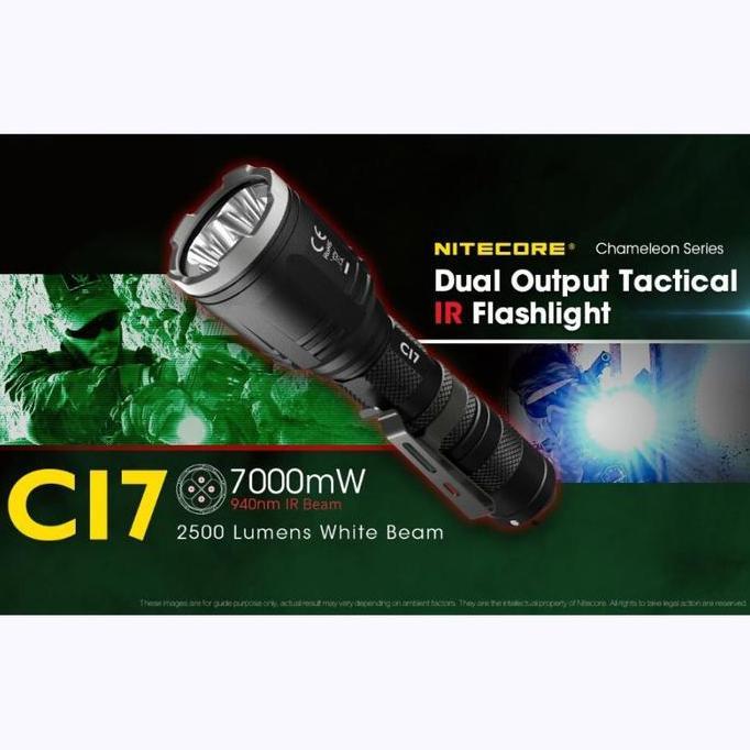 DAXZI Senter LED Infrared CREE XP-G3 S3 Flashlight 2500 Lumens NITECORE CI7