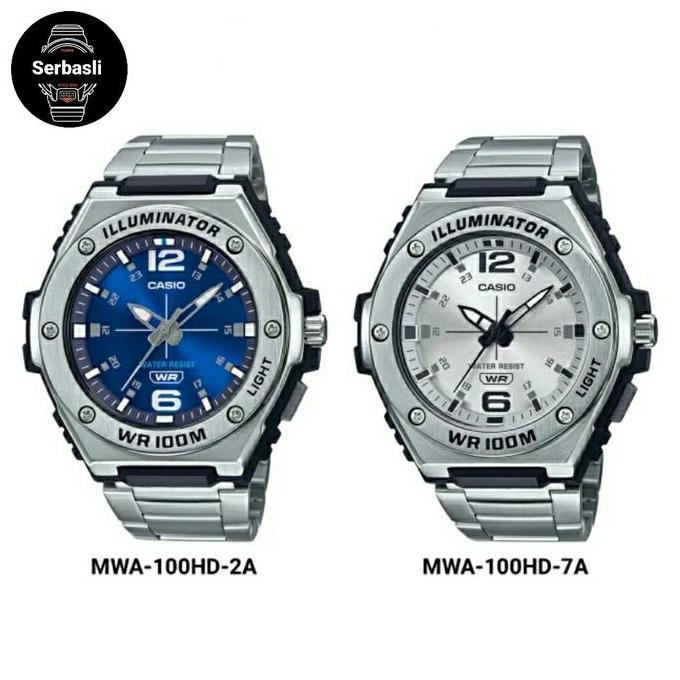 New JAM CASIO MWA-100HD / MWA100HD ANALOG ORIGINAL BERGARANSI
