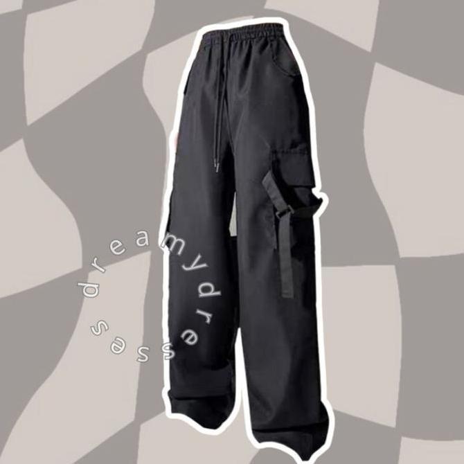 New One Set 60 - Outfit Study Tour OOTD Cewe Mamba Setelan Wanita Korea Set Celana Cargo Set Wanita 