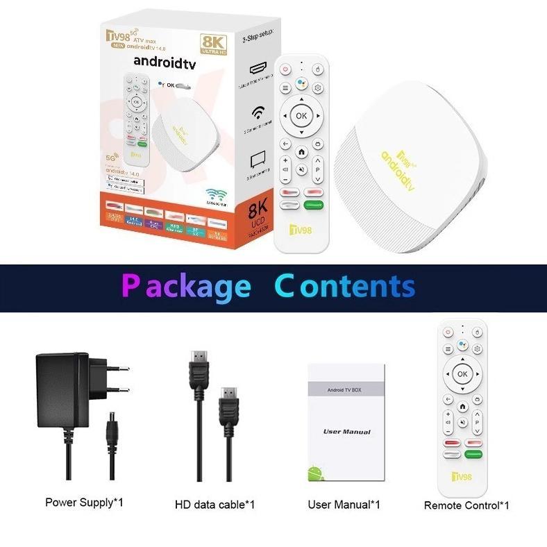 BEST SALE {Rumah Xiaomi}TV98 ATV MAX Android TV Box with Dual Band 5G WiFi and Remote Control Set-to