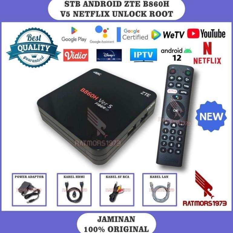 NEW STB Android Smart TV Box B86OH V5 4K Hybrid OS 12 UPDATE ATV TERBARU Unlock Root Plug and Play