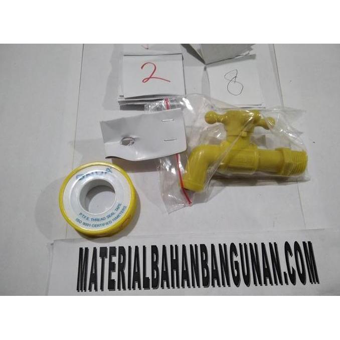 paket kran kamar mandi pvc baling 0.5 inch isolasi seal tape onda